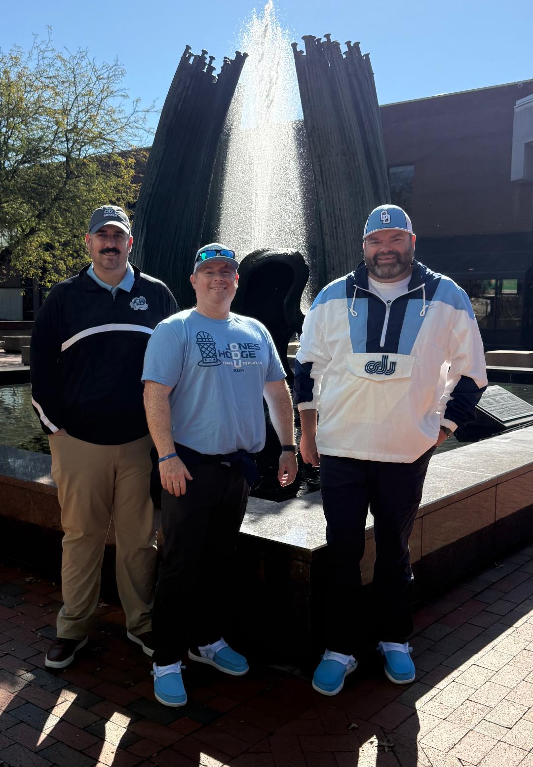 Mike, Aaron & Justice at the Marshall University Memorial Fountain
