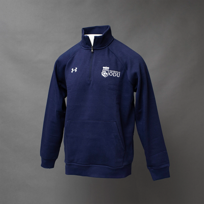 Front of the Men's Rival Fleece Quarter Zip Pullover in Midnight Navy