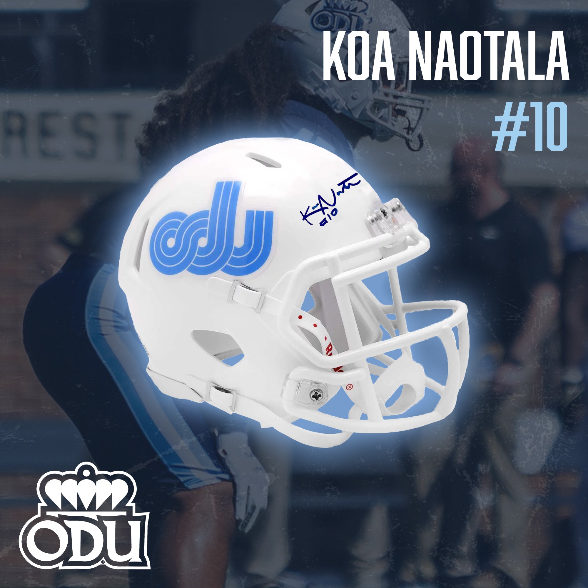 Koa Natola Mini Autographed Helmet