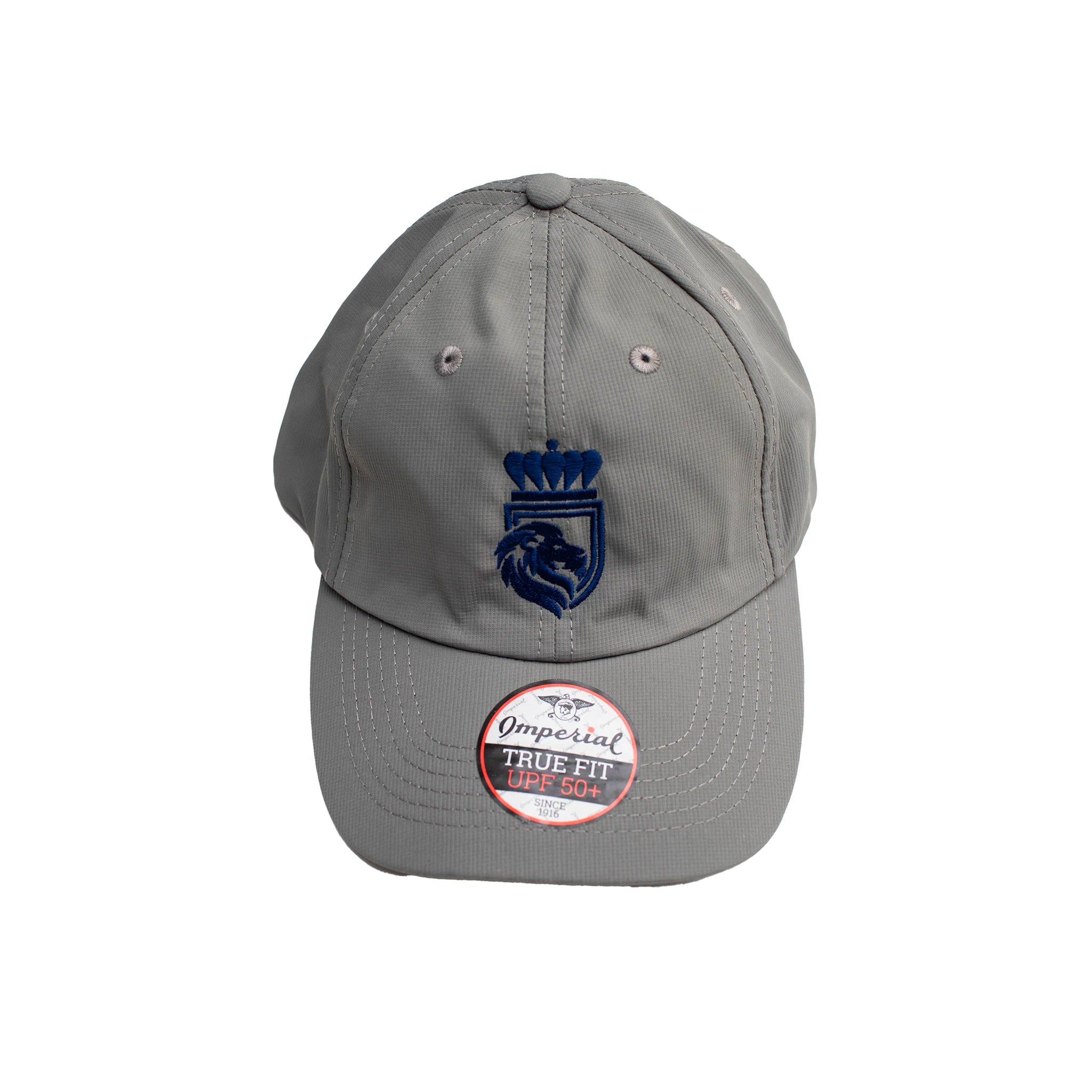 Front view of the Gray Unisex Performance Cap