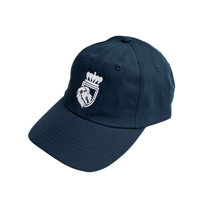 Side view of the Navy Unisex Performance Cap