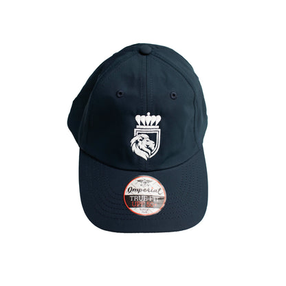 Front view of the Navy Unisex Performance Cap