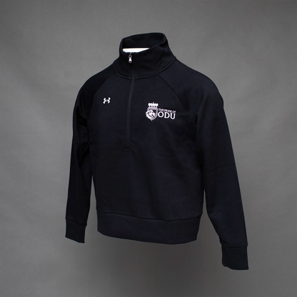 Front of the Women's Rival Fleece Quarter Zip Pullover in Black