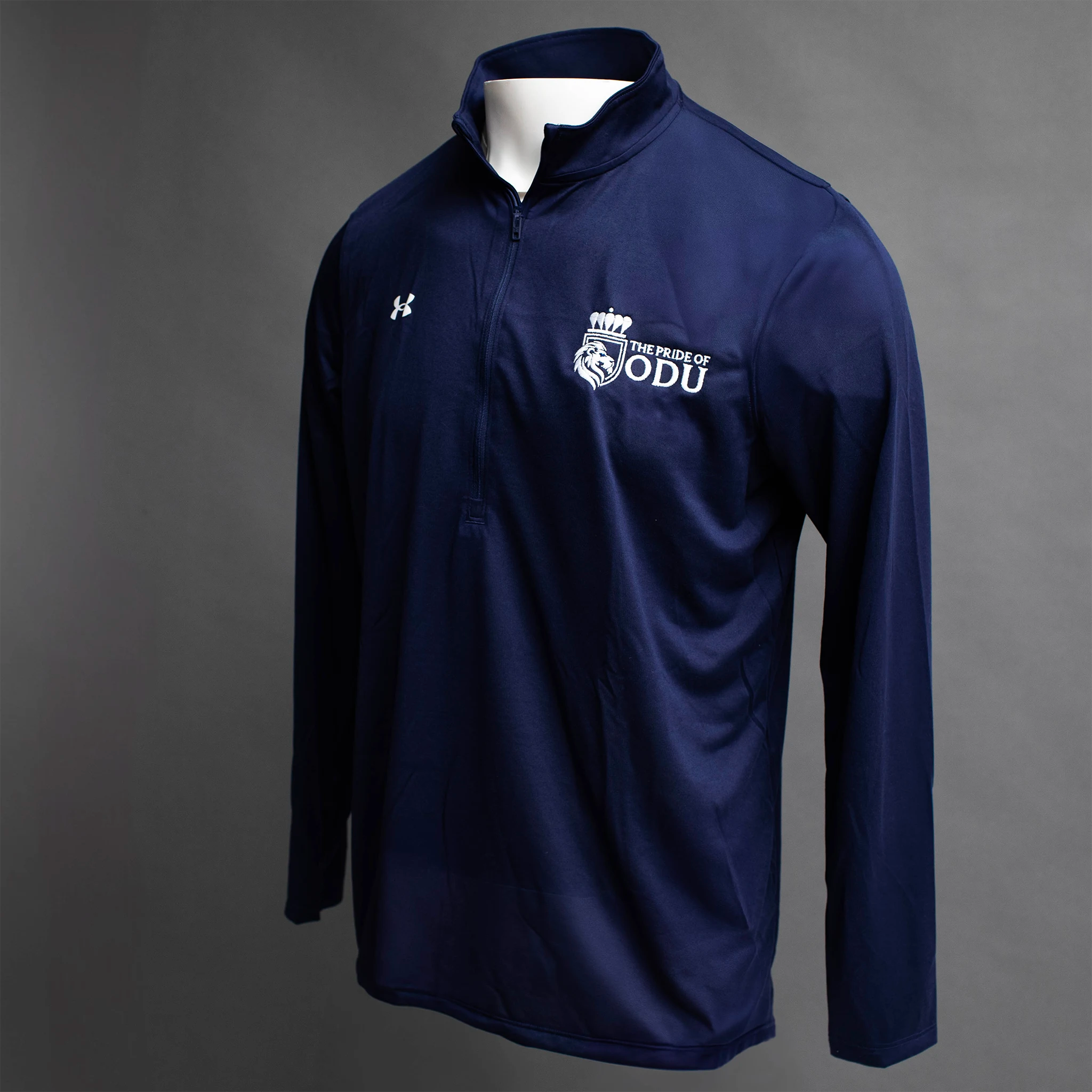 Front of the Women's Teach Tech Half Zip Pullover in Midnight Navy